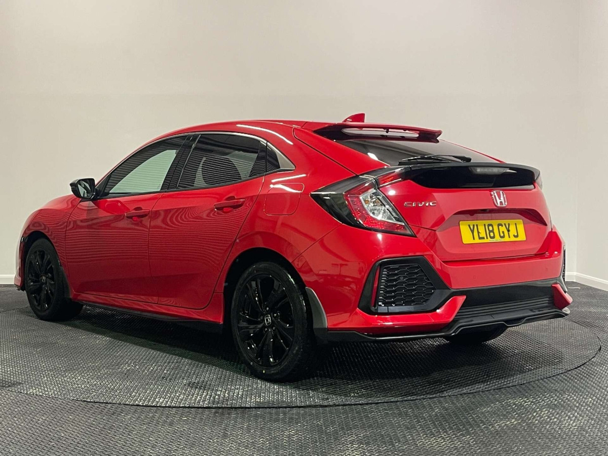 HONDA CIVIC 2018 (18) 1.0 VTEC TURBO SR HATCHBACK 5DR PETROL MANUAL EURO 6 (S/S) (126 PS) - 2018 - £10,750