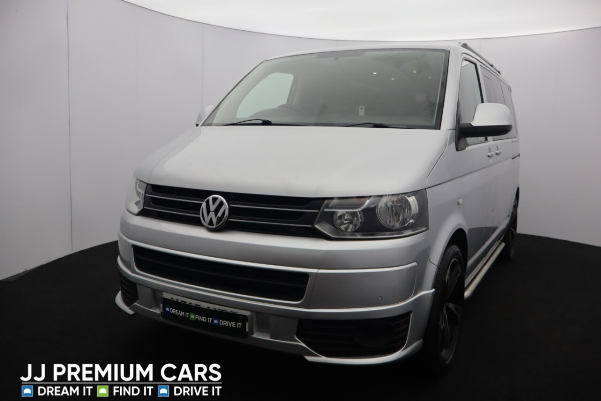 VOLKSWAGEN TRANSPORTER SHUTTLE 2.0 TD T30 SE MINIBUS 4DR DIESEL MANUAL L1 H1 (198 G/KM, 138 BHP) FRONT + R - 2013 - £22,000