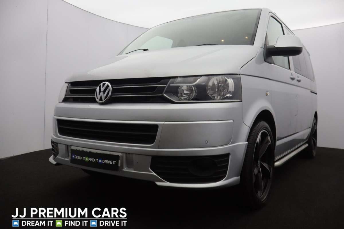 VOLKSWAGEN TRANSPORTER SHUTTLE 2.0 TD T30 SE MINIBUS 4DR DIESEL MANUAL L1 H1 (198 G/KM, 138 BHP) FRONT + R - 2013 - £22,000